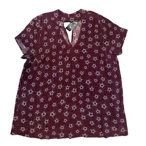 NWT Torrid star print blouse size 0